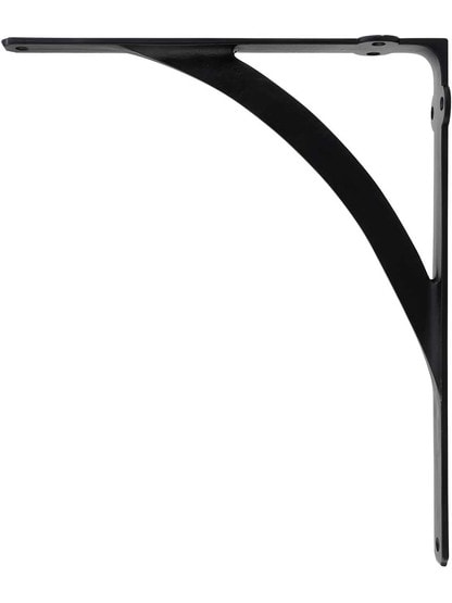 Mission Cast-Iron Shelf Bracket - 13 3/4 x 11 5/8-Inch in Matte Black.